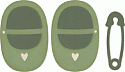 QuicKutz Die - Baby Shoes & Pin