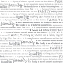 DCWV Patterned Paper - Family (Embossed White)