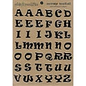 Pressed Petals - Mini Scrap Metal Letters (Black)