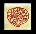 Wood-Mounted Stamp - Peach