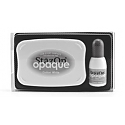 Tsukineko StazOn Opaque Uninked Pad & Inker Kit - Cotton White