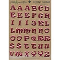 Pressed Petals - Mini Scrap Metal Letters (Red)
