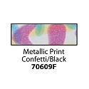 Friendly Plastic - Metallic Print Confetti/Black